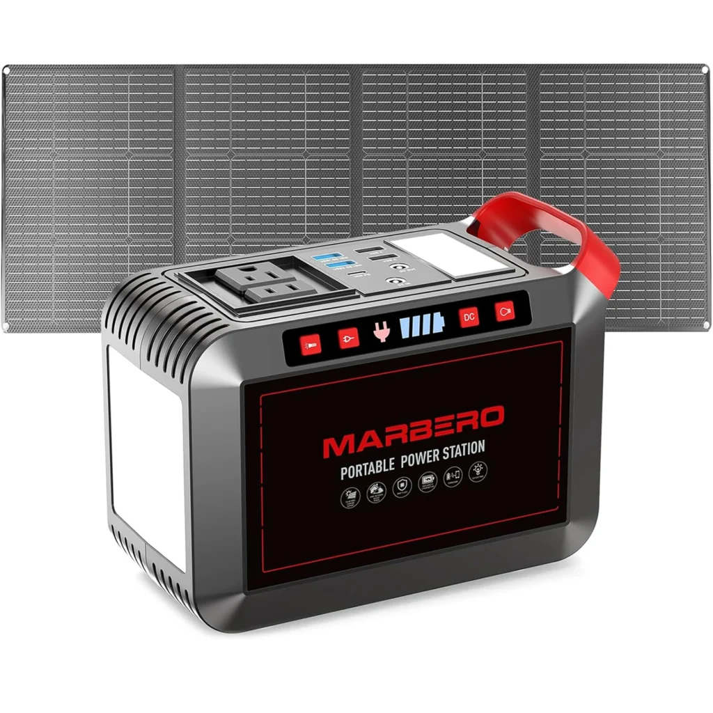 MARBERO 237Wh Solar Generator + 60W Solar Panel Kit, M823SL60